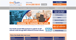 Desktop Screenshot of onehealth.co.uk