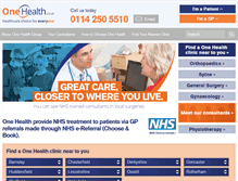 Tablet Screenshot of onehealth.co.uk